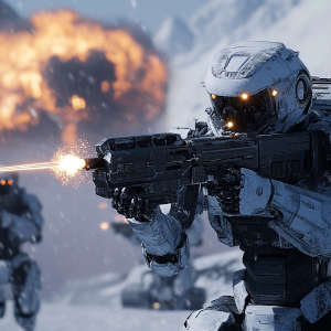 Dark Tech combat in a frozen warzone