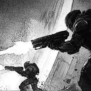 Dark Tech combat artwork